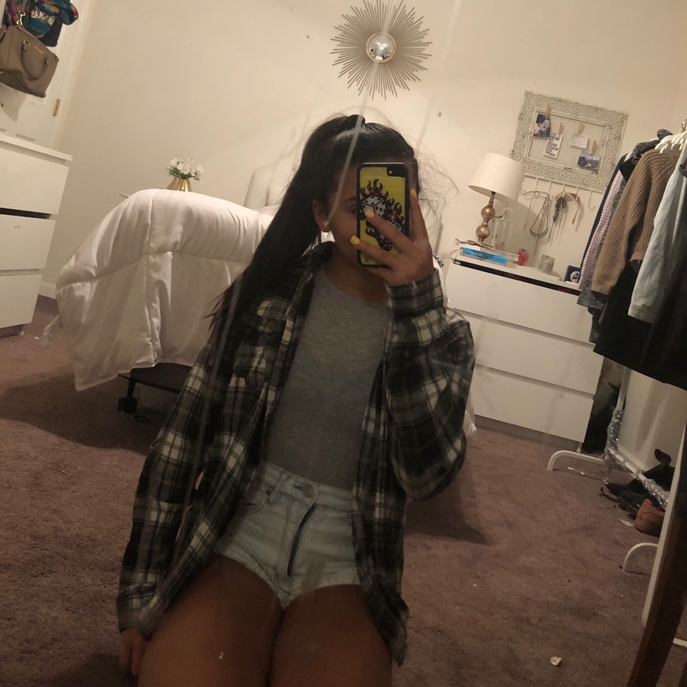 black and white New York jersey flannel